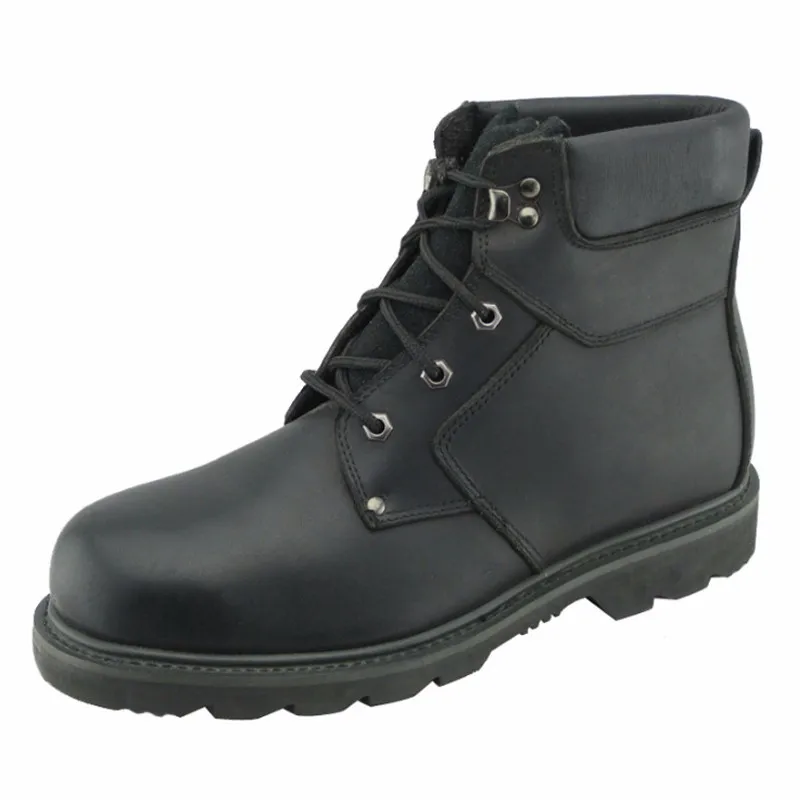 Leather Goodyear Black Steel Toe Working Boots - Buy Rubber Sole ...