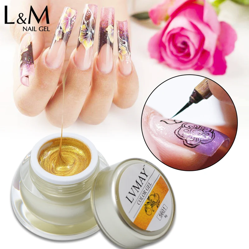 

L&M china 3d art painting polish gel soak off nail gel colour gel uv for nails, 12 colors