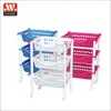 Haixing 3/4/5 layers folding dish drying rack basket storage rack for kitchen utensil and bathroom with wheels