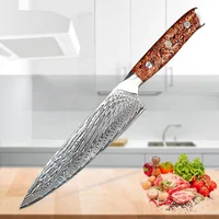 

AUS10 Resin Handle Arrow Pattern Damascus 8 Inch Chef Knife 67 Layers Damascus Steel Chef Knife