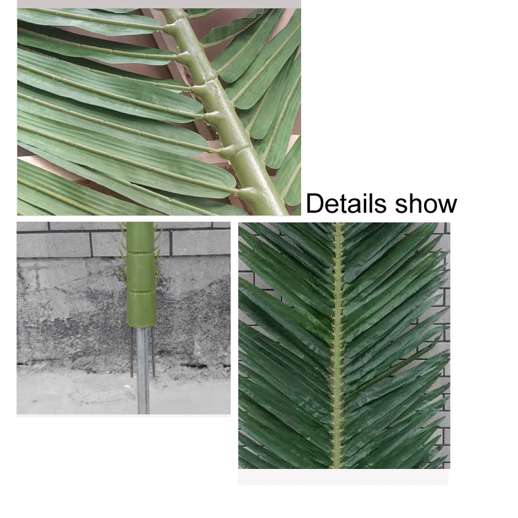 Wholesale Anti Uv Anti Wind Artificial Coconut Tree Leaves High Quality