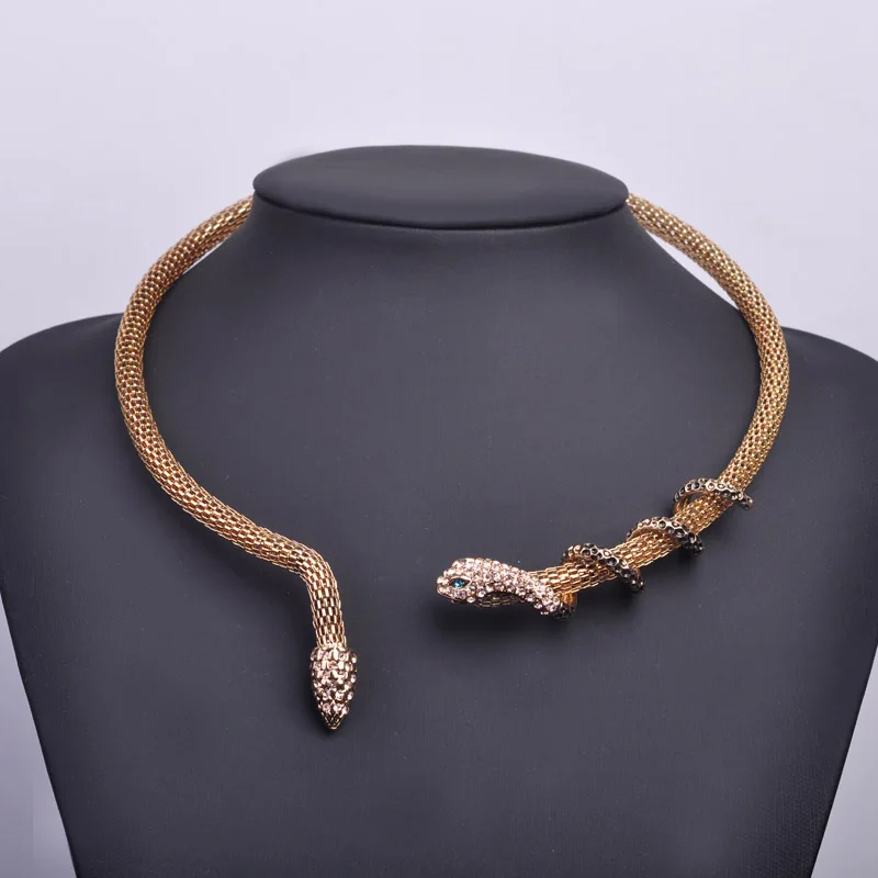 

Brand Bijouterie Wild Sexy Steampunk Indian Jewelry Accessories Snake Shape Choker Necklace, N/a