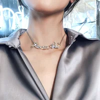 

HN330 Hot New Choker Necklace For Women Luxury Maxi Crystal diamond choker choker