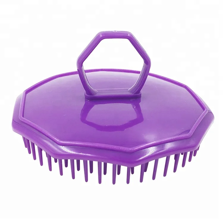 

Finger Hole Shower Head Massage Comb Cleanse Hair Shampoo Scalp Brush