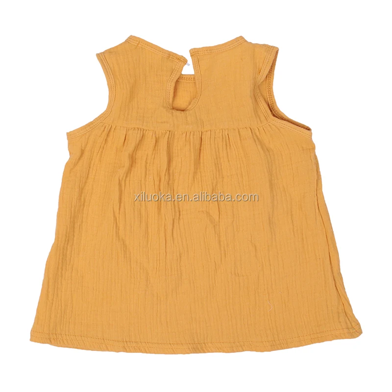 

Baby Girl Casual Design Sleeveless Adorable Baby Top Wholesale Summer Girls Top Clothes, Picture