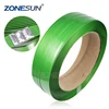 ZONESUN green plastic PP / PET strapping belt for packaging strapping strips supply