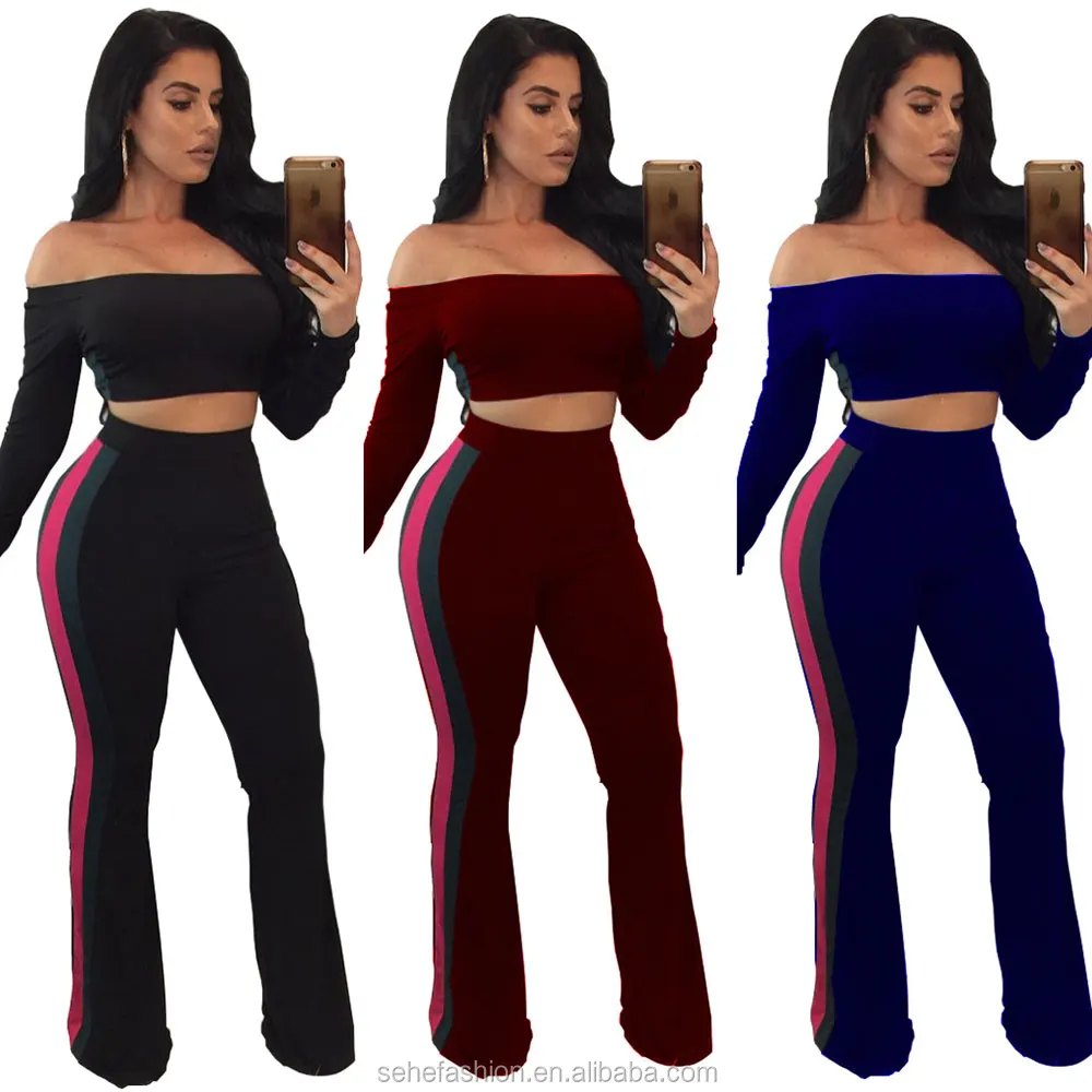 

Ready made sport soild colorts two pieces one shoulder jumpsuit for women 2017