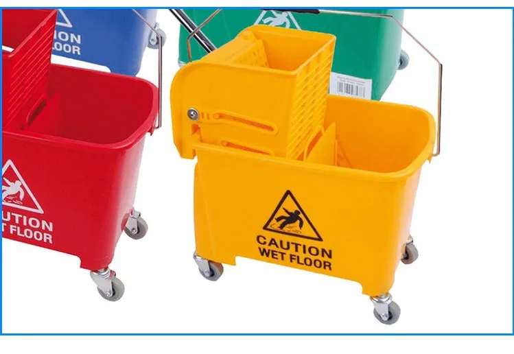 Commercial Mop Bucket Wringer Roller Mop Wringer Bucket Double Hand