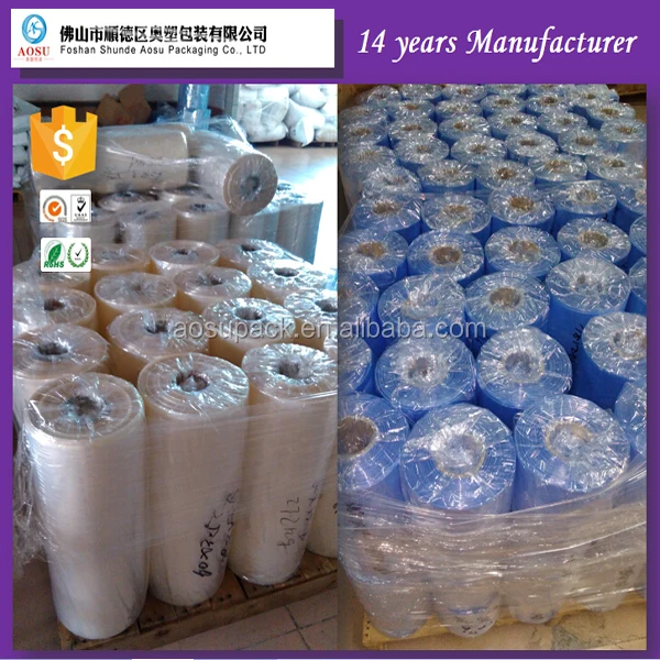 Clear PVC shrink film roll plastic wrapping film roll 100 Ga Thickness