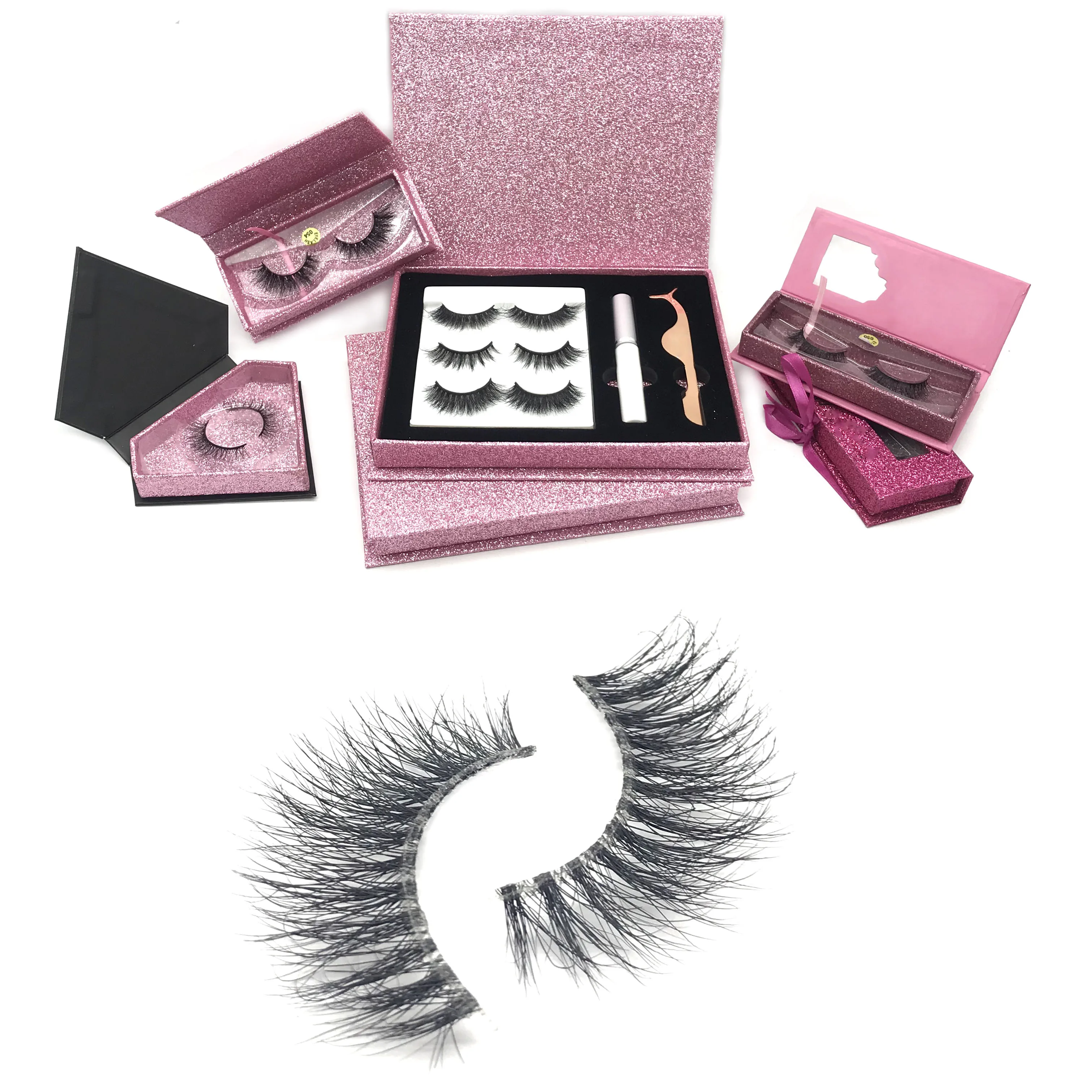 

100 Mink Eyelashes Fashion 100% Real Mink Eyelash Asian Strip Lashes, Natural black