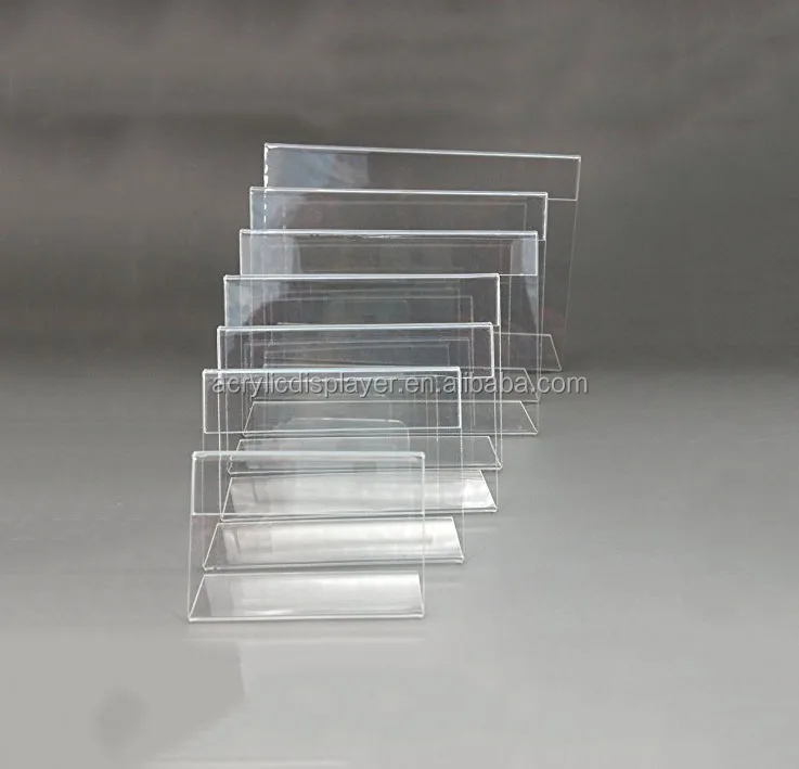 Transparent Custom Acrylic Perspex Wall Label Holder Clear Plexiglass