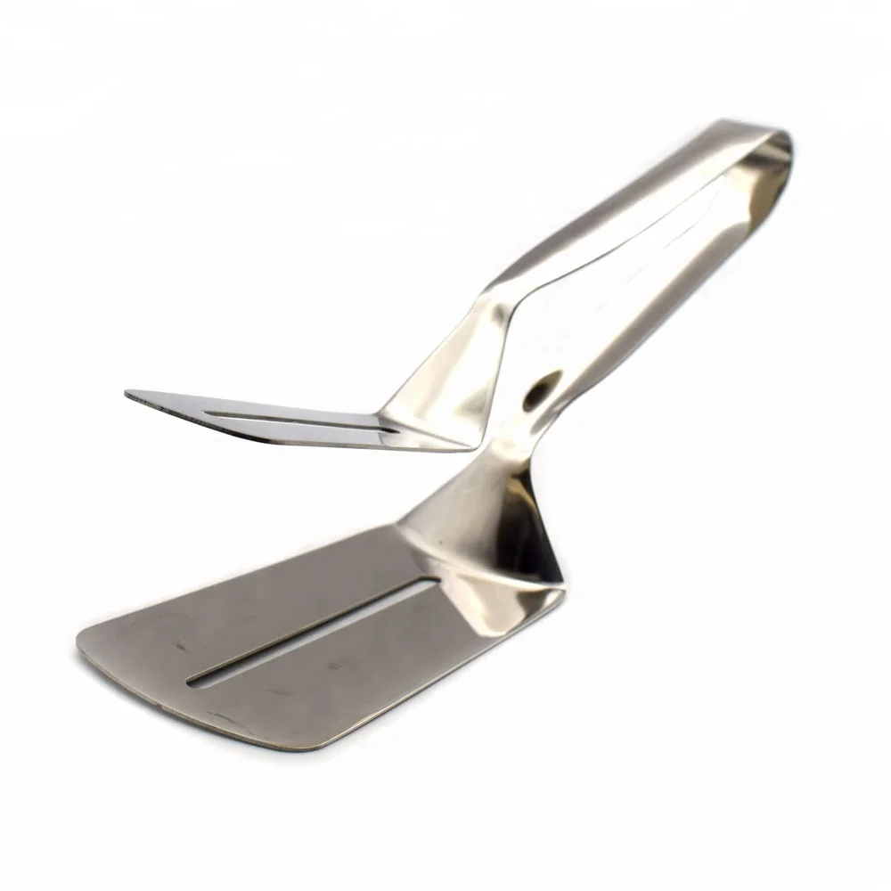 

Sweettreats Stainless Steel Barbecue Clip BBQ Tongs Fried Shovel Bread Meat Vegetable Clamp Kitchen Cooking Tools, Silver