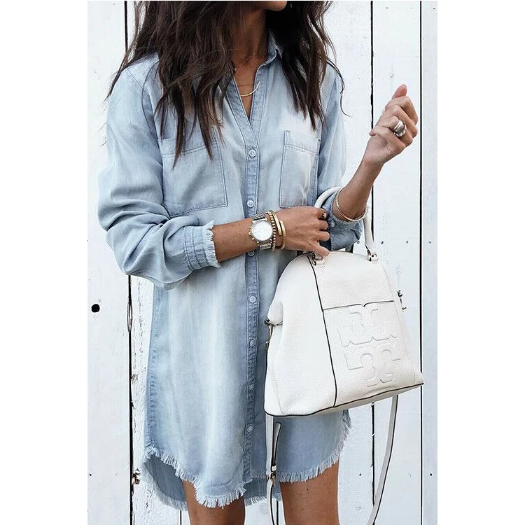 

New Coming Short Vintage Denim Women Dress, Navy;light blue;black;green