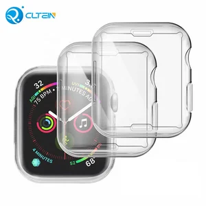 cheap Soft TPU Clear 40 44mm Protective i watch case, Waterproof case for apple watch , Screen Protector apple watch tpu cas