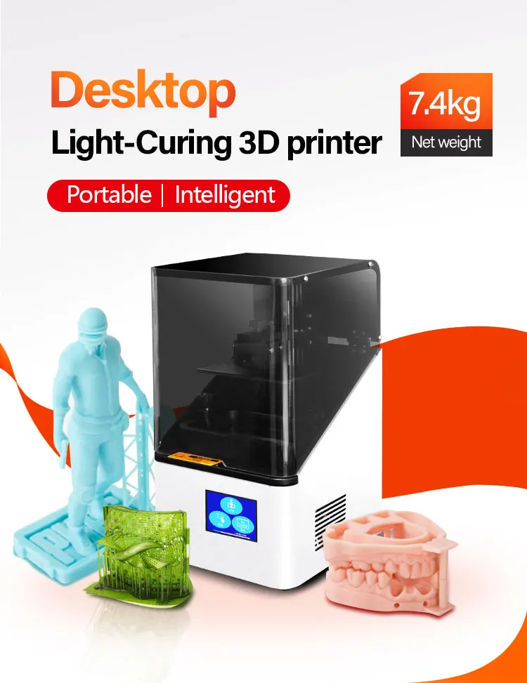 Digital Desktop 3D Printer For Jewelry Making Dental Mould Invisible Braces Photopolymer Resin 3D Printer