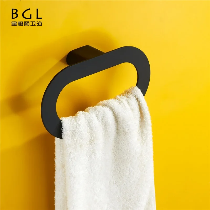 
18232 Bathroom Fitting Fashion Wall Mounted Zinc Alloy Towel hanger Rubber Paint Towel Holder hand Towel Ring 