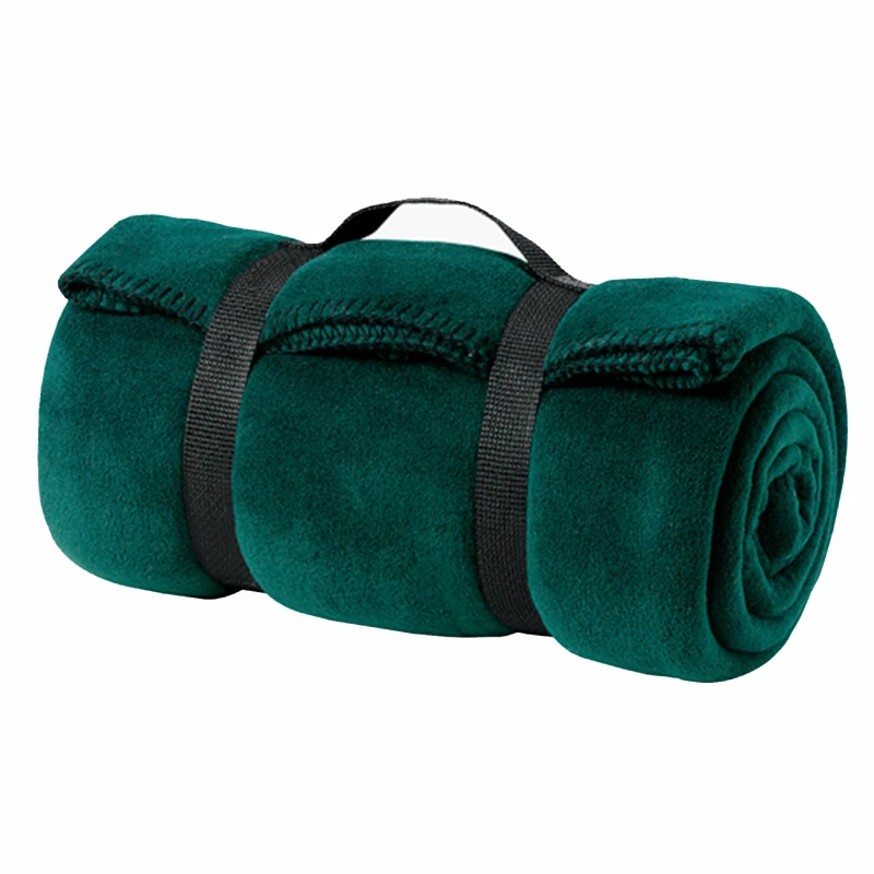 Wholesale Easy To Carry Portable Roll Up Polar Fleece Travel Throw