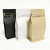 100 grams Stand up Square Bottom Box Pouch Coffee Bean bag With Zip Lock and Degassing Valve