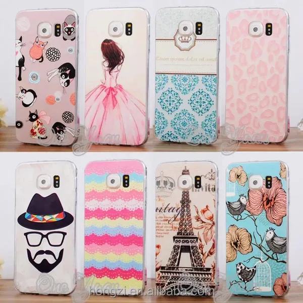 

18 Style Slim Soft TPU phone Cases For galaxy s6 Case G9200 Cute 3D cartoon Case Cover For S6