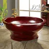 Solid wood cedar red hot tub, outdoor sexy hot tub massage spa