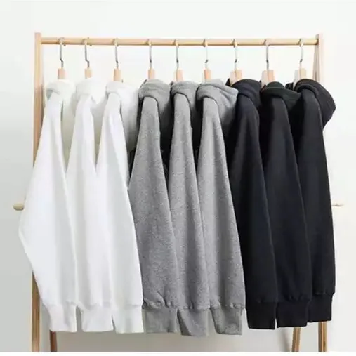 

Wholesale pullover high quality reverse weave heavy 100% cotton plain winter white black oversized women hoodies mens hoodie