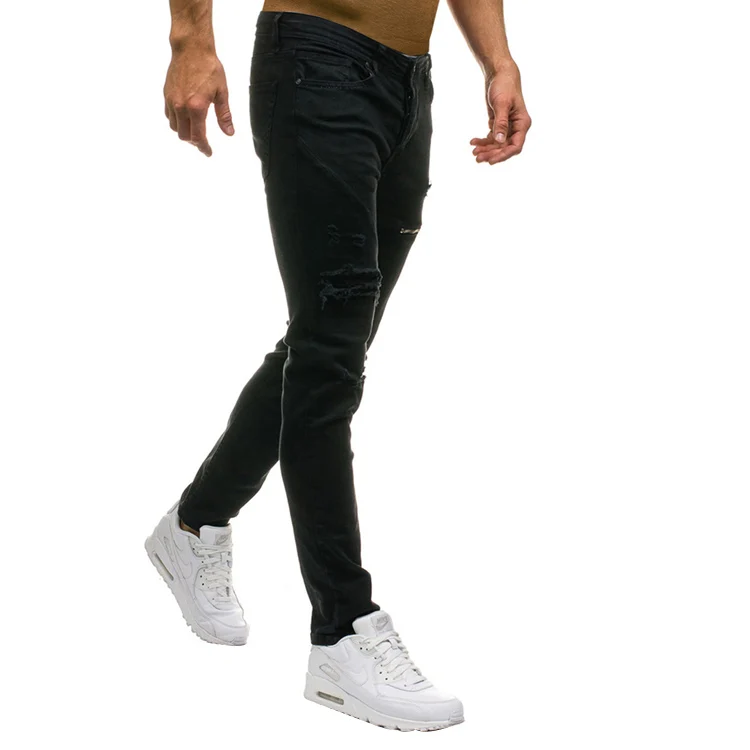 Low Price Mens Tapered Scratch Jeans Pants With Zipper Buy Scratch