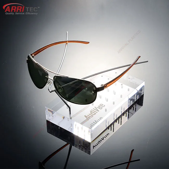 Eyewear Store Block Base Sunglass Single Metal Frame Acrylic Glasses