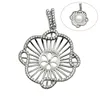 Beadsnice ID30897 pendants sterling silver jewelry setting 37x24mm pin 3x0.5mm fit 9x9mm round sold by PC pendant trays blanks
