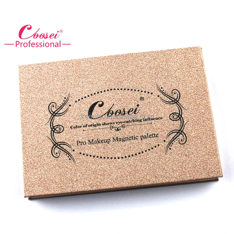 

Wholesale foldable empty magnetic palette case, Single-color;hot pink leopard print