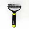 Pet Grooming Tool Two Sided Undercoat Rake Dogs Safe Dematting Comb for Easy Tangles Removing