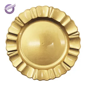 Image of PZ21050 wholesale colorful wave plastic charger plates for wedding