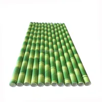 

10000pcs Free Samples FSC FDA Approved 6x197mm Biodegradable Green Bamboo Paper Drink Straw For Dinrking, Paille Papier