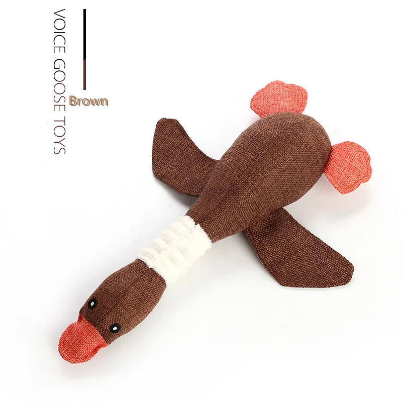 
Dog Chew Toys Pet Wild Goose Stuffed Plush Puppy Squeaky Dog Toy for Small and Medium Dogs 