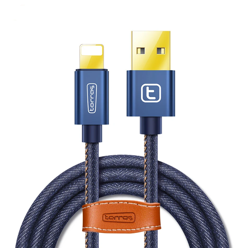 

TORRAS Wholesale Cowboy Weaving durable mobile phone 1.8M Fast Charging 8 pin Data USB Cable for iphone 7 8 x xr xs max, N/a