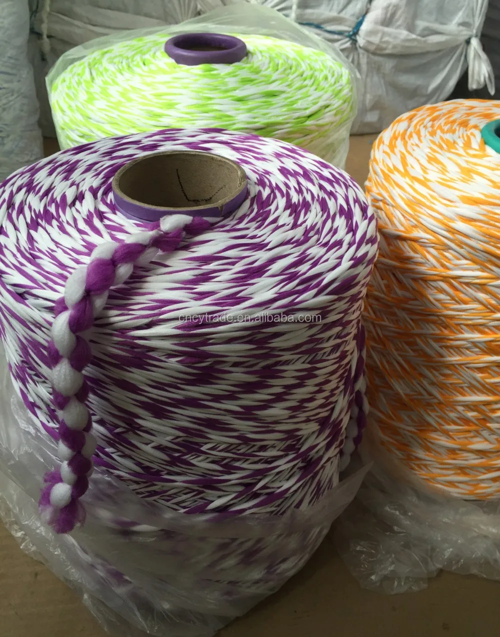 100 Polyester Dyed Microfiber String Yarn For Mops Buy Microfiber
