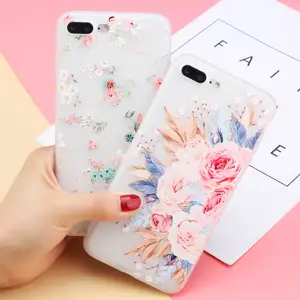 Floral Transparent Soft TPU Phone Case