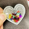 3D Eco Plastic Transparent Confetti Heart PVC Vinyl Sequins Patch for Kids Girls Hair Accessories