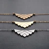 women's accessories triple statement chevron necklace