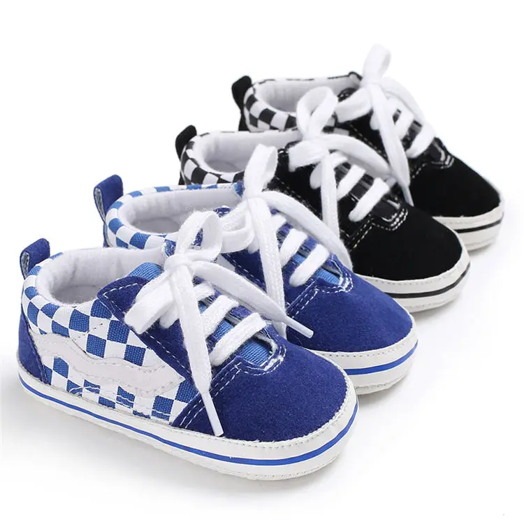 

Hot Selling Cheap Canvas sport Soft sole 0-18 months Lace-up baby boy shoes, Blue, black