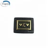 Newest Classic Custom Embossed Heart Logo Faux Leather Label Patch for Jeans