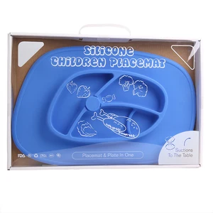 Square Shape Food Grade Silicone Plate Baby Rubber Dinner Plate Wholesale