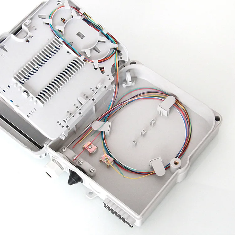 Outdoor ABS Material Waterproof 12 Cores Mini FTTH Fiber Optic Termination Box with SC Adapter
