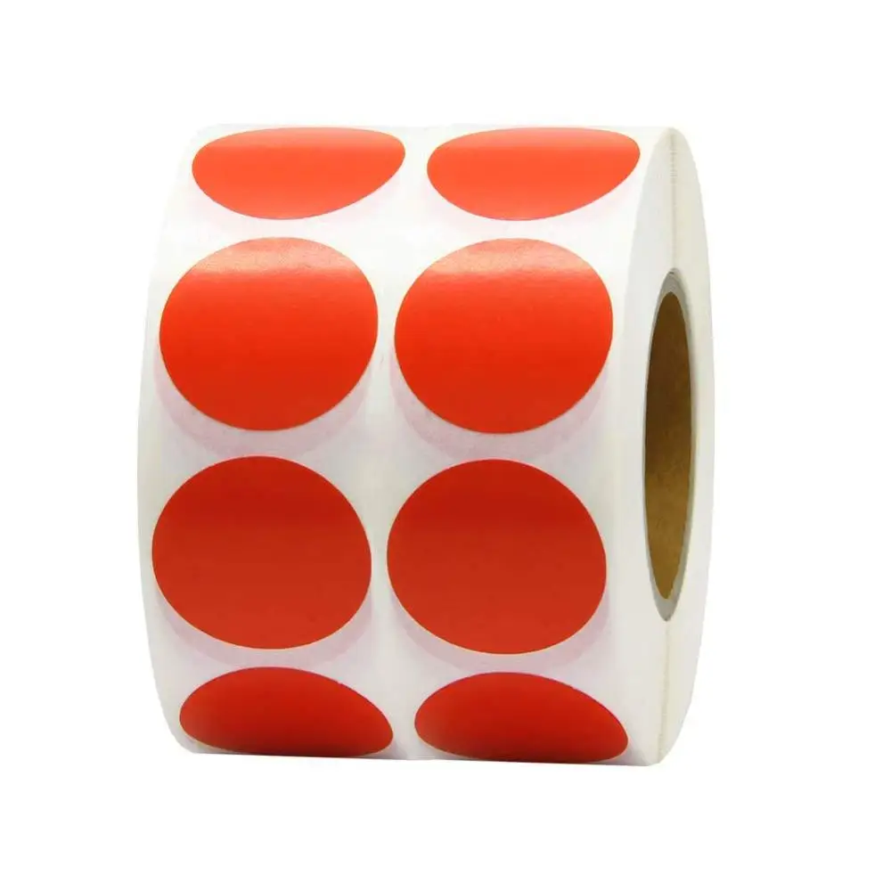 

1" Round Target Pasters - blank Target Pasters For Shooting 1000 Adhesive Target Stickers, Fluorescent Red, Customized color