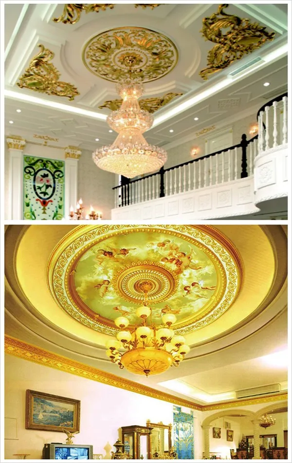 The Oval Design Decorative Pattern Gypsum Plaster Ceiling