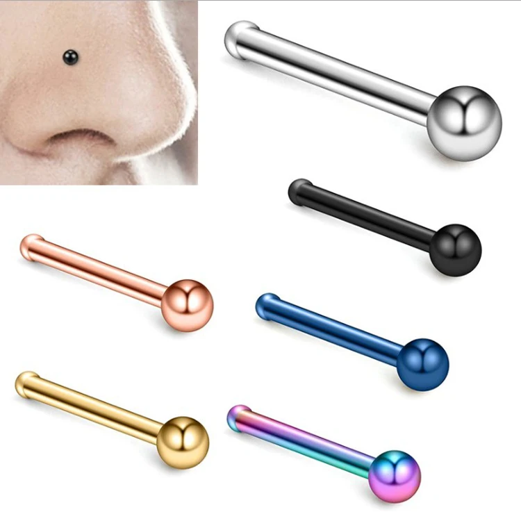 

Fast Dispatch 316L Stainless steel Ball Cheap Nose Piercing Stud