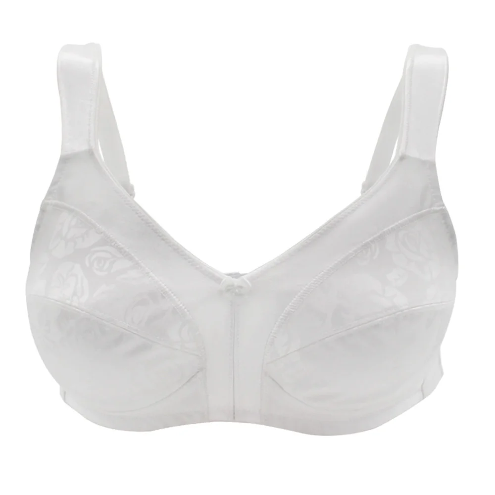 

Breathable Deluster Unlined Bralette Only Bra Wireless Unlined Everyday Nude Women Back Close White Full Coverage,full Cup Busty, White,black