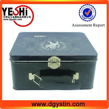 tin box with lock