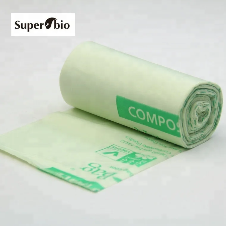 
ASTM D6400 Compostable Bags 3 gallon 25 Count, Extra Thick 0.65 Mils, Small Kitchen Trash Bags 100% Biodegradable plastic bags 