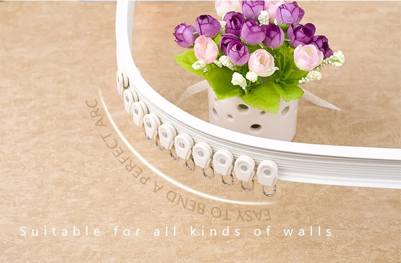 Home Decor L U Shape Aluminum Curved Track Curtain Rod Buy Curtain