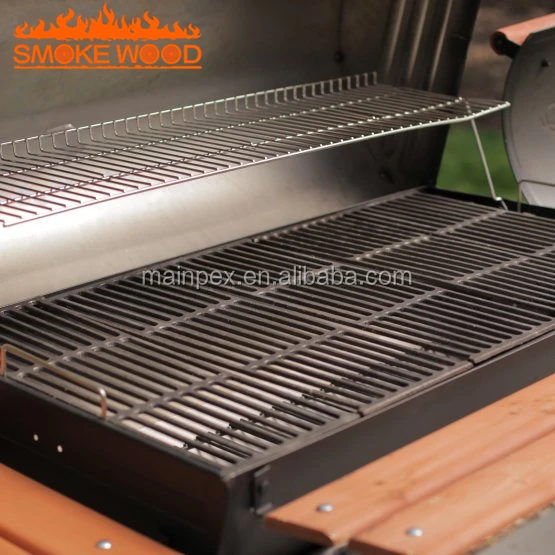 High Quality European Bbq Charcoal Smoker Barrel Outdoor Garden Black